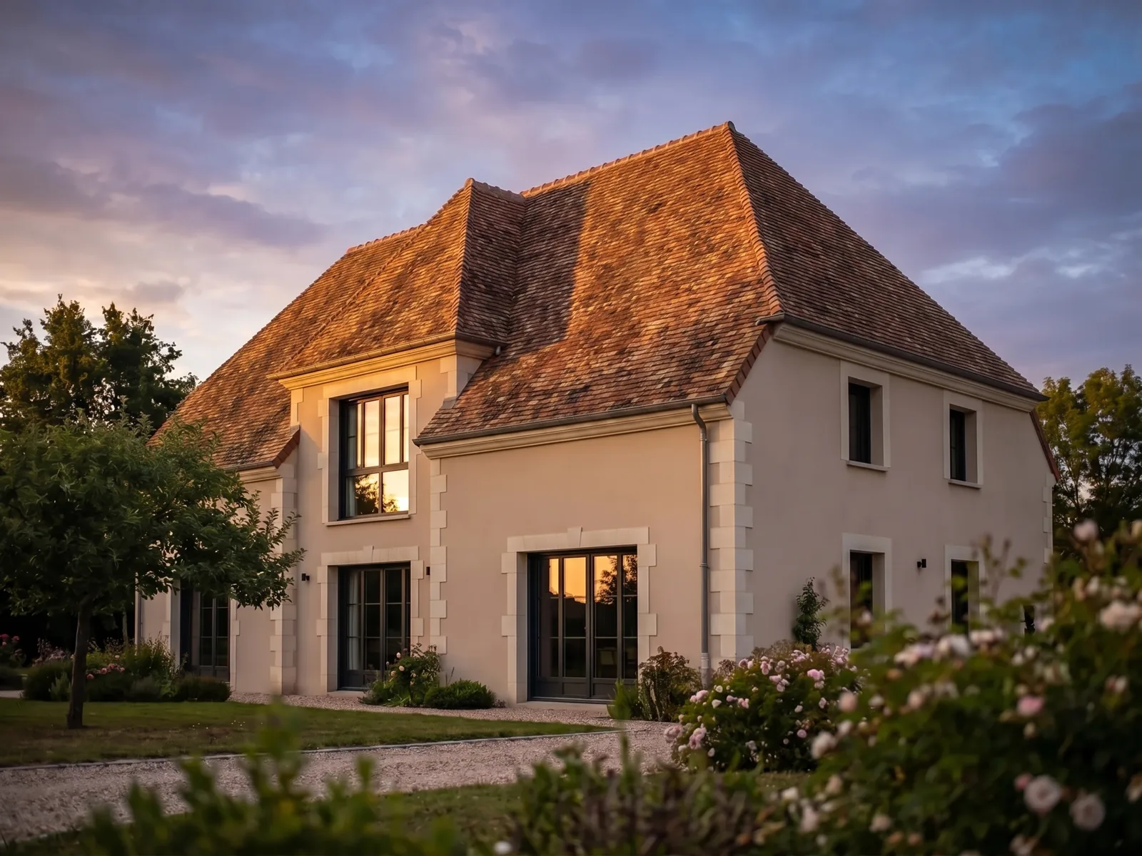 Maison avec toiture en tuiles de pays, CK Services Couverture dans le Loiret