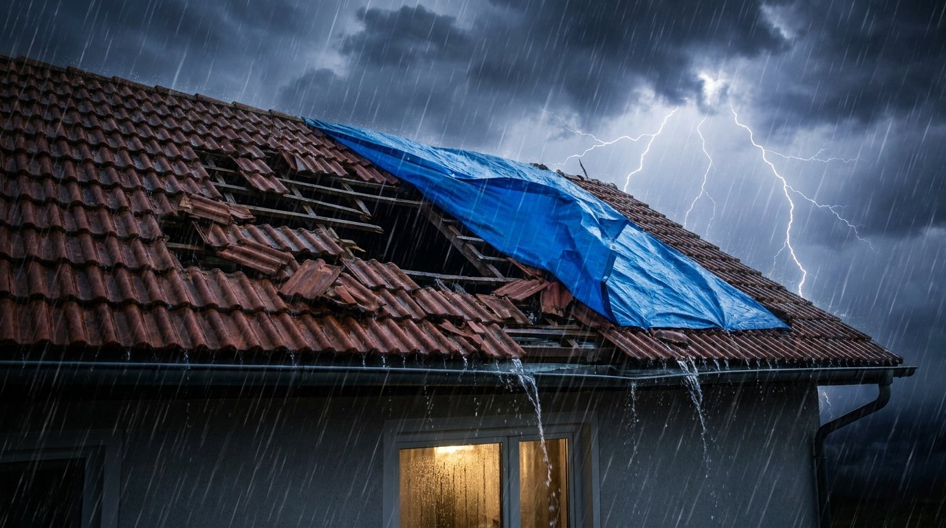 Dépannage d'urgence fuite / tempête — CK Services Couverture dans le Loiret